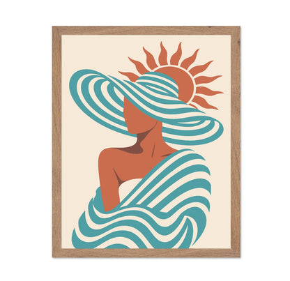 Sun & Waves Minimal Portrait