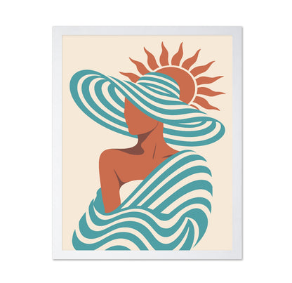 Sun & Waves Minimal Portrait