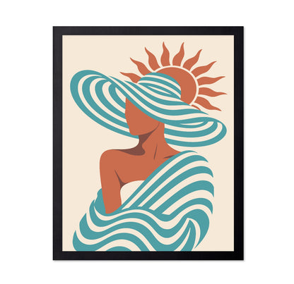 Sun & Waves Minimal Portrait