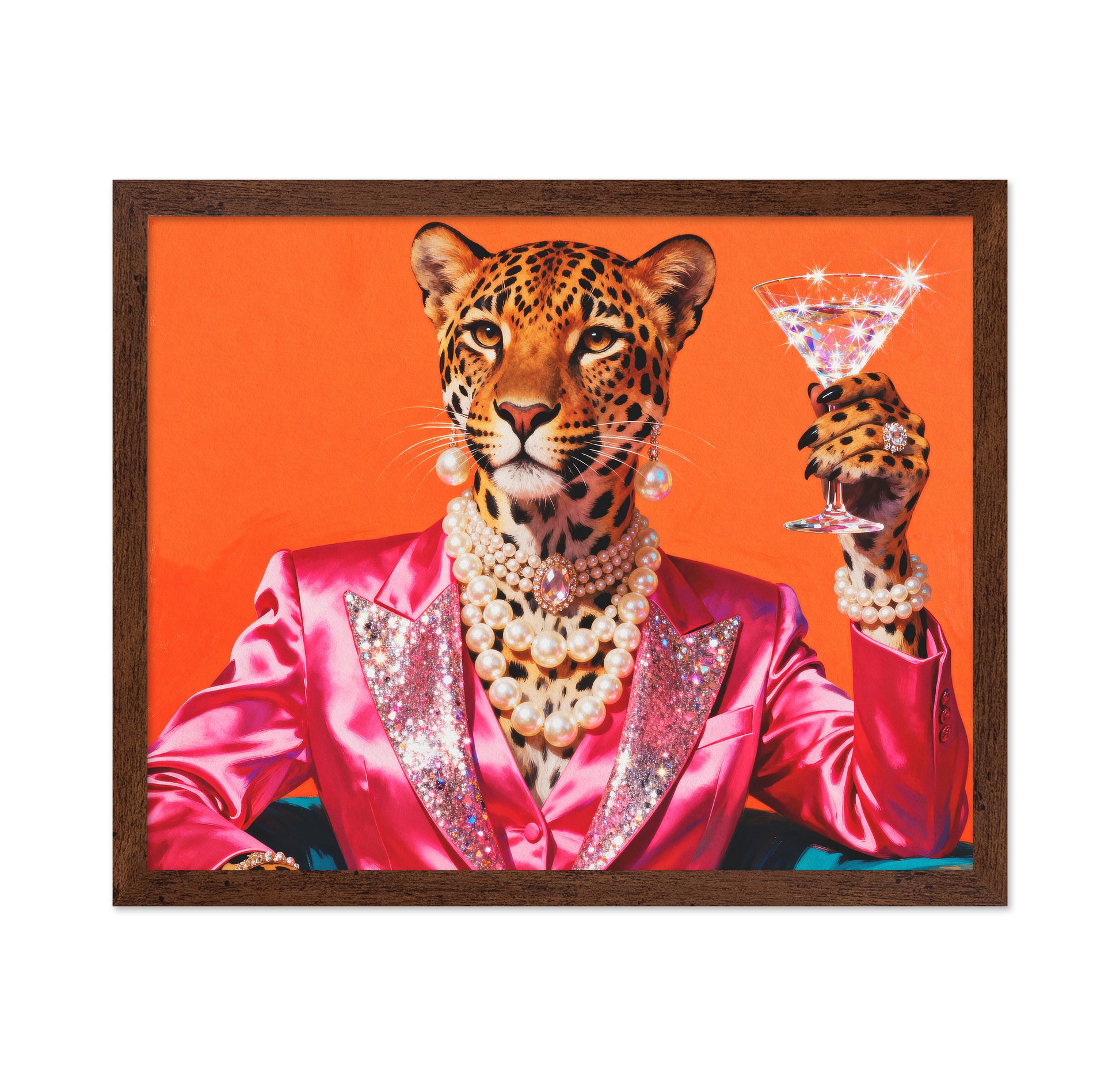 Glam Leopard Cocktail Portrait