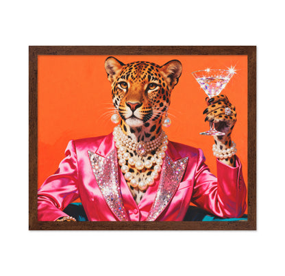 Glam Leopard Cocktail Portrait