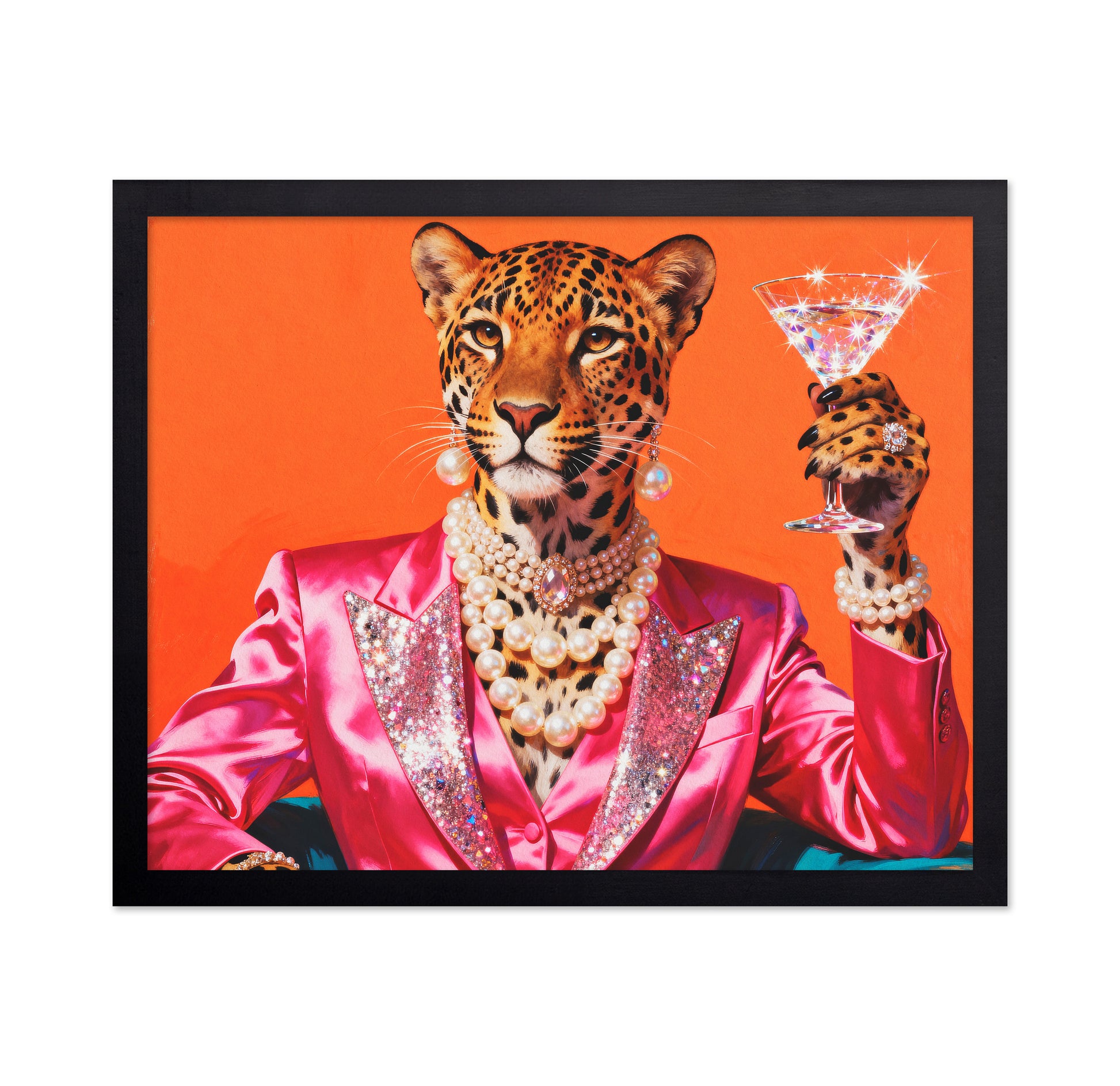 Glam Leopard Cocktail Portrait