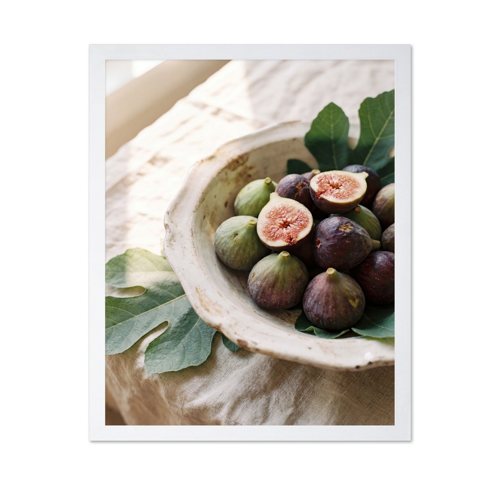 Fresh Figs in Rustic Bowl