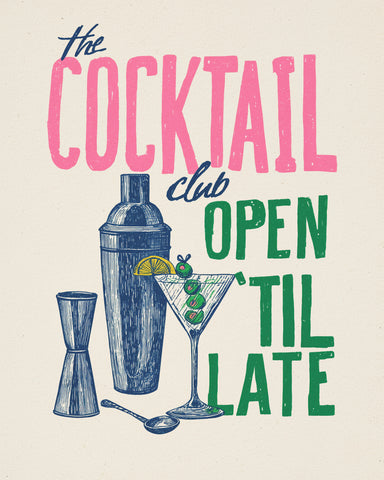 Vintage Cocktail Club Poster