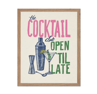 Vintage Cocktail Club Poster