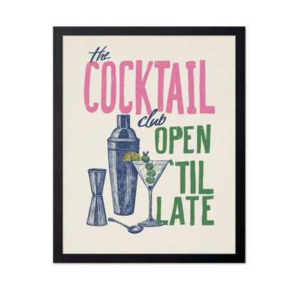 Vintage Cocktail Club Poster