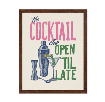 Vintage Cocktail Club Poster