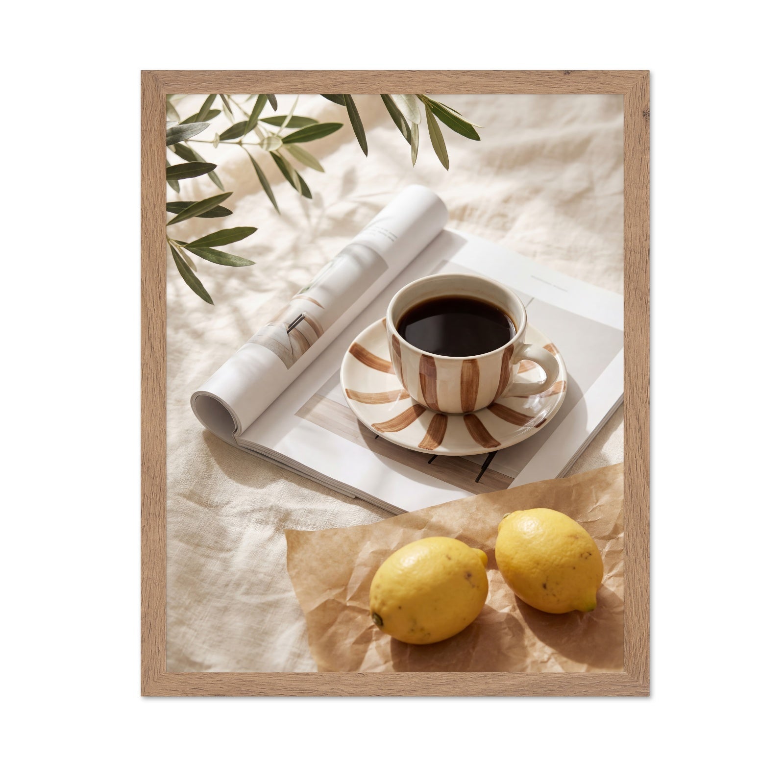 Coffee and Lemons Still Life