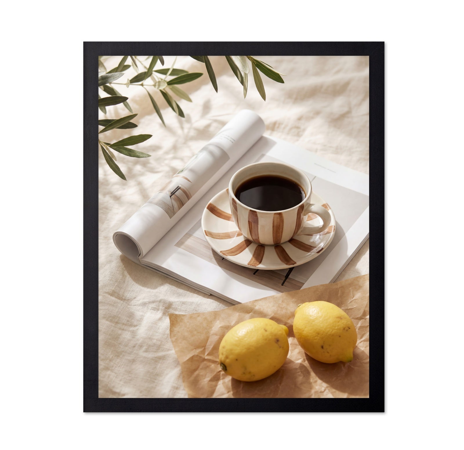Coffee and Lemons Still Life