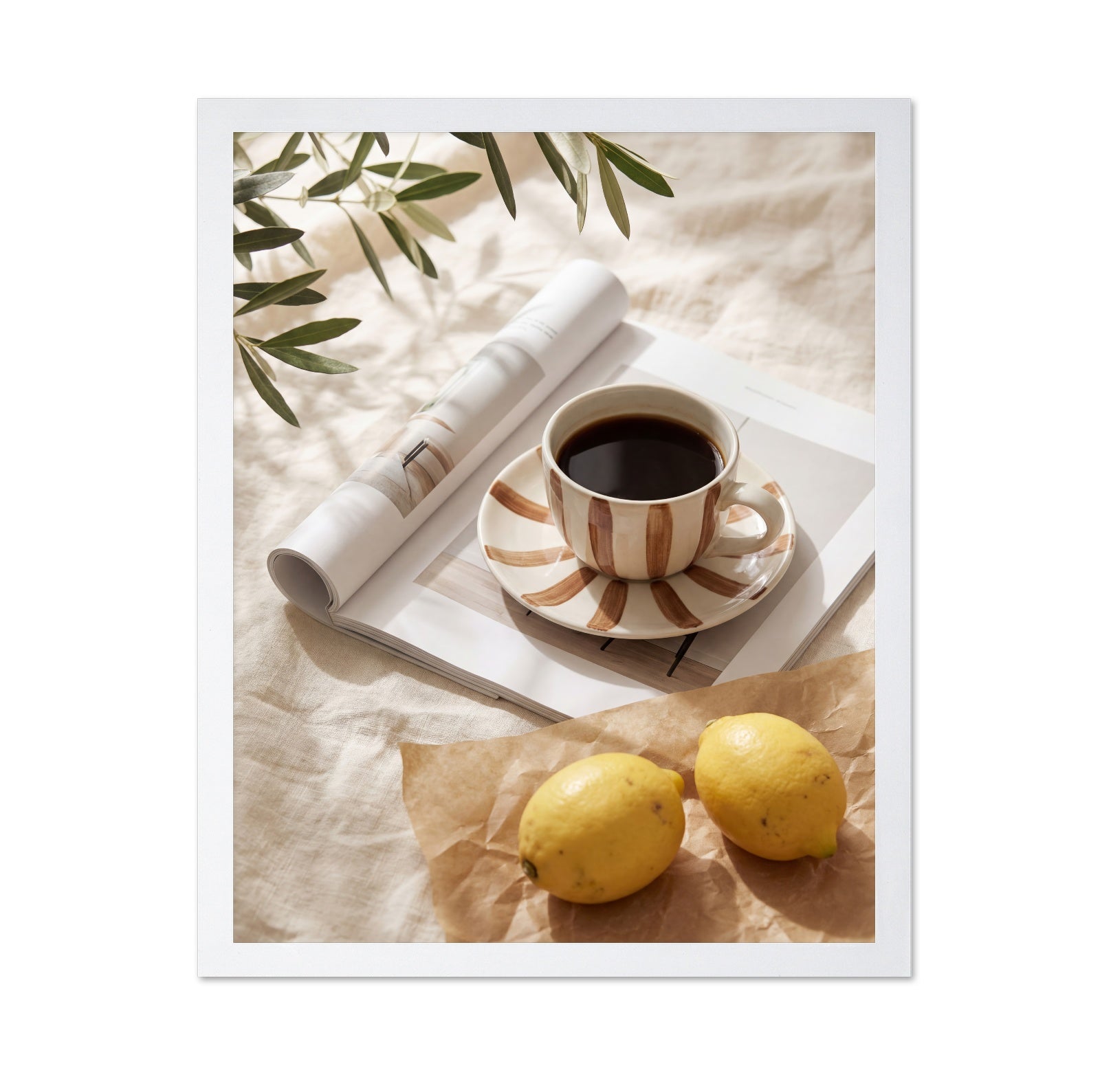 Coffee and Lemons Still Life