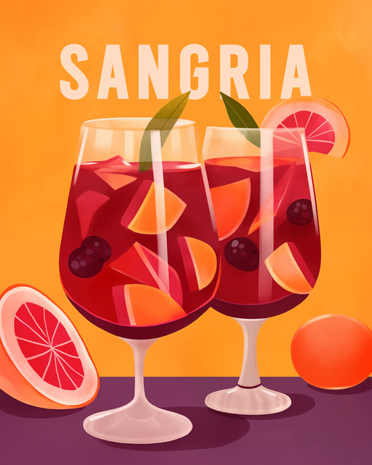 Bright Sangria Illustration
