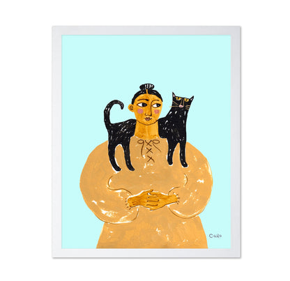 Woman With Black Cat No5
