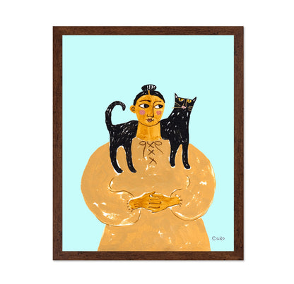 Woman With Black Cat No5
