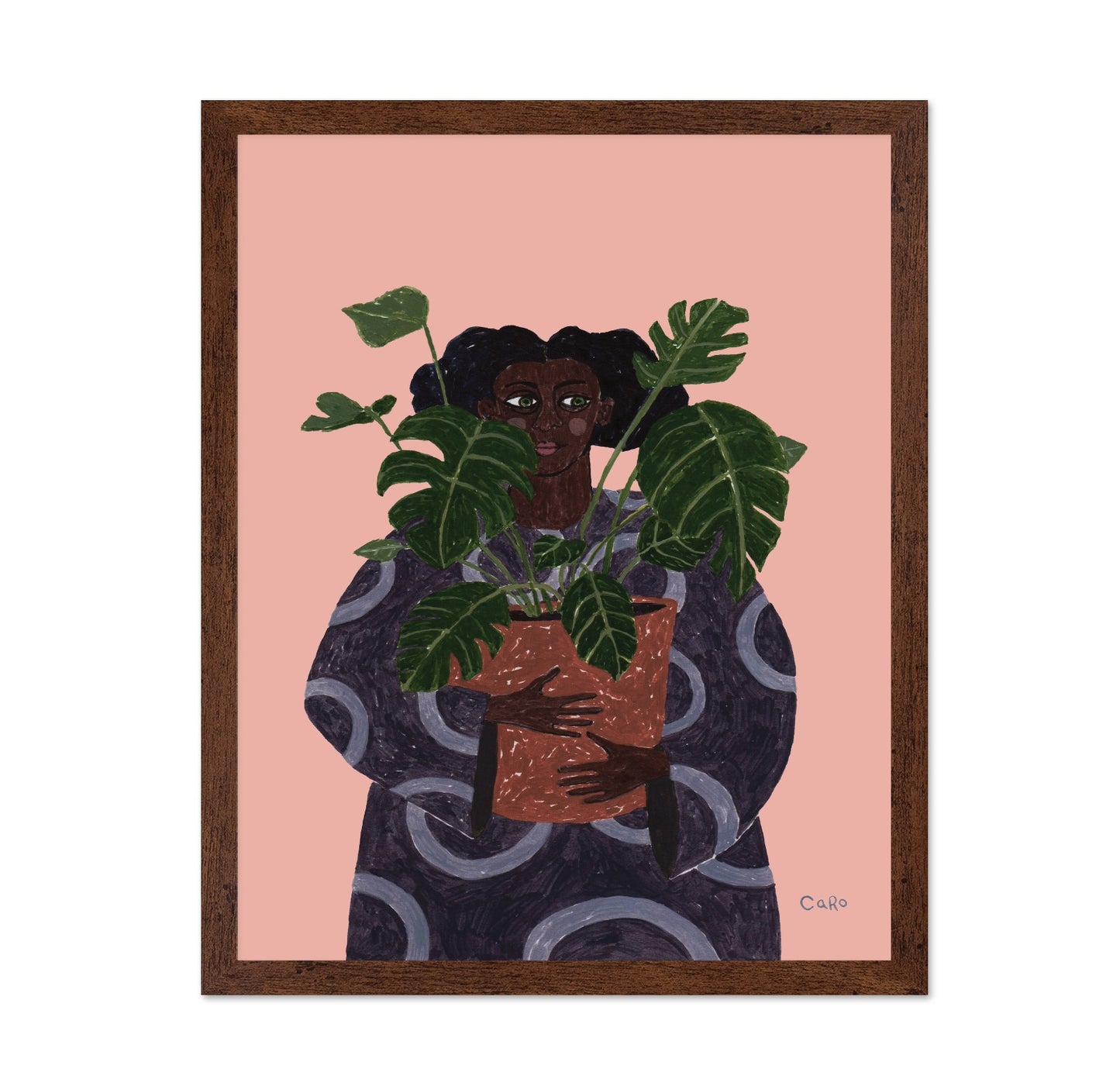 Woman With Green Plant