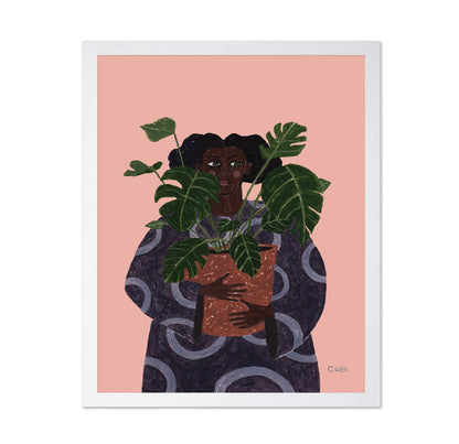 Woman With Green Plant
