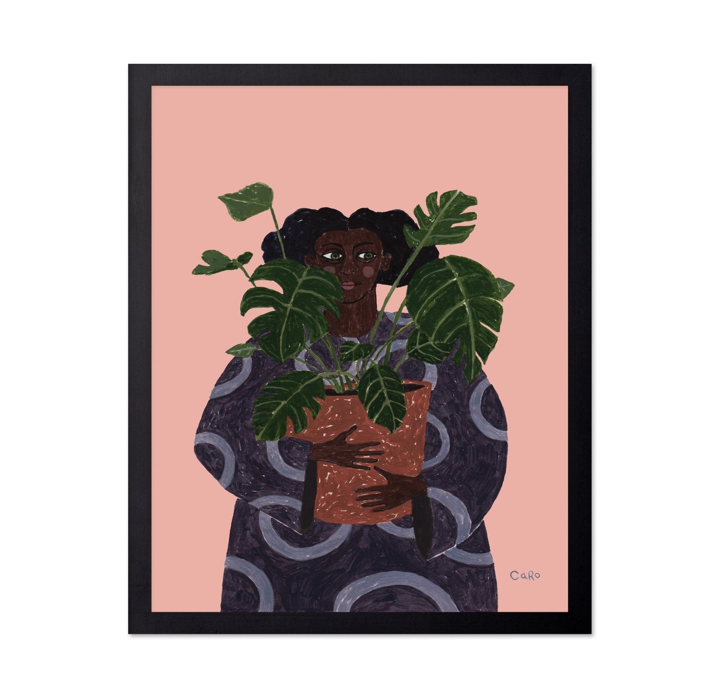 Woman With Green Plant