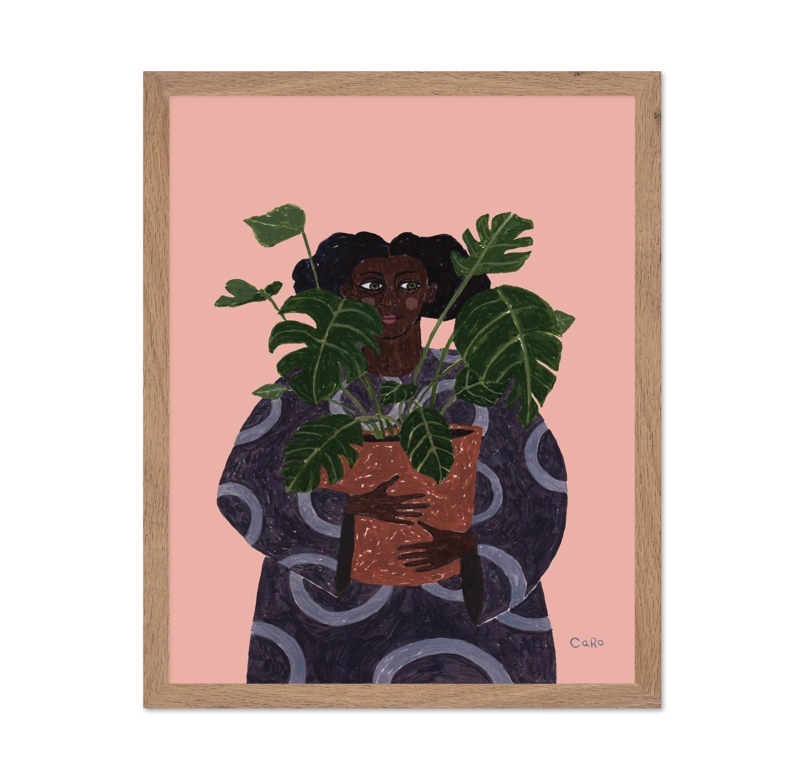 Woman With Green Plant