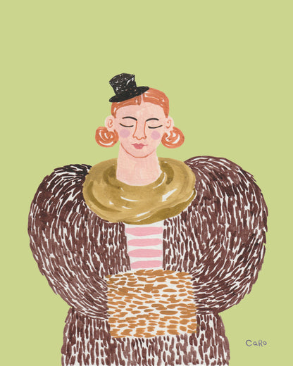 Lady In Fur Coat