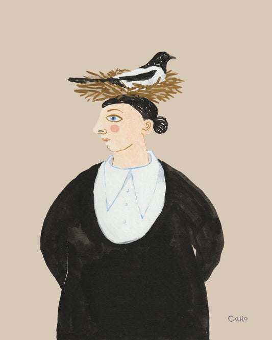 Woman With Bird Nest