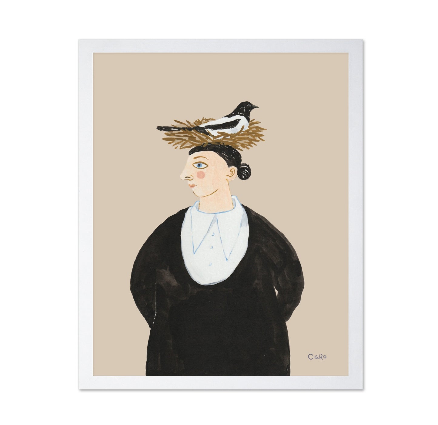 Woman With Bird Nest