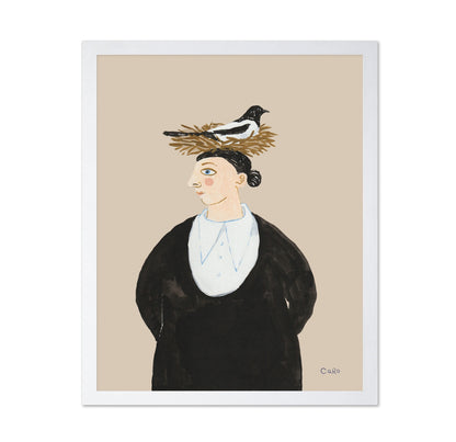 Woman With Bird Nest