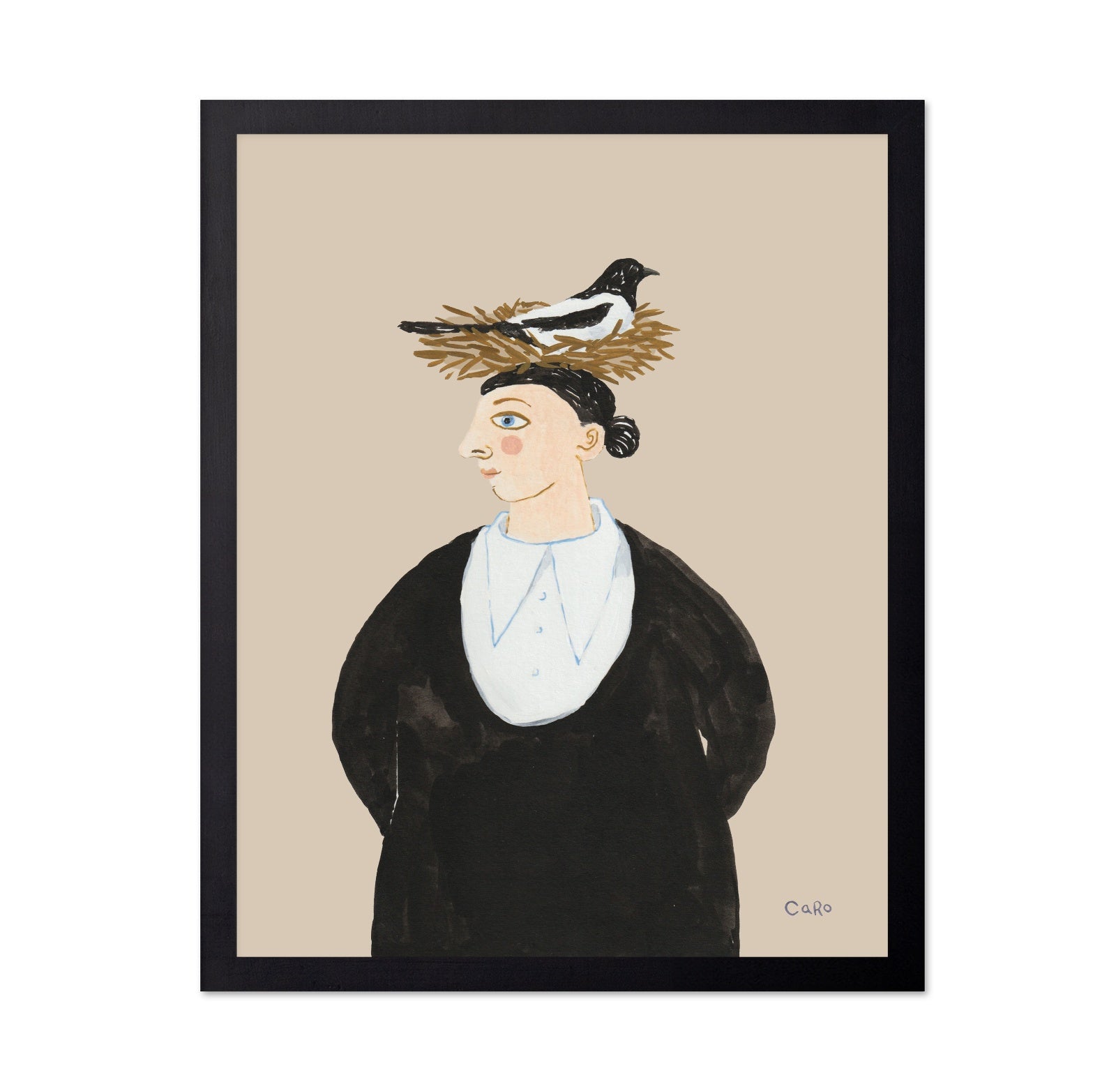Woman With Bird Nest
