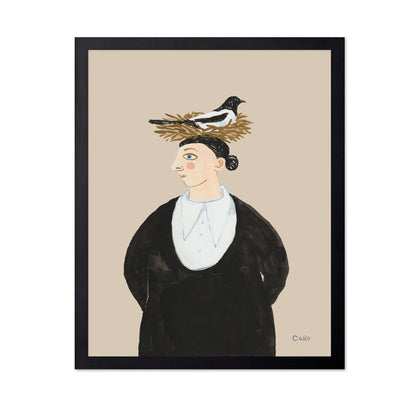 Woman With Bird Nest
