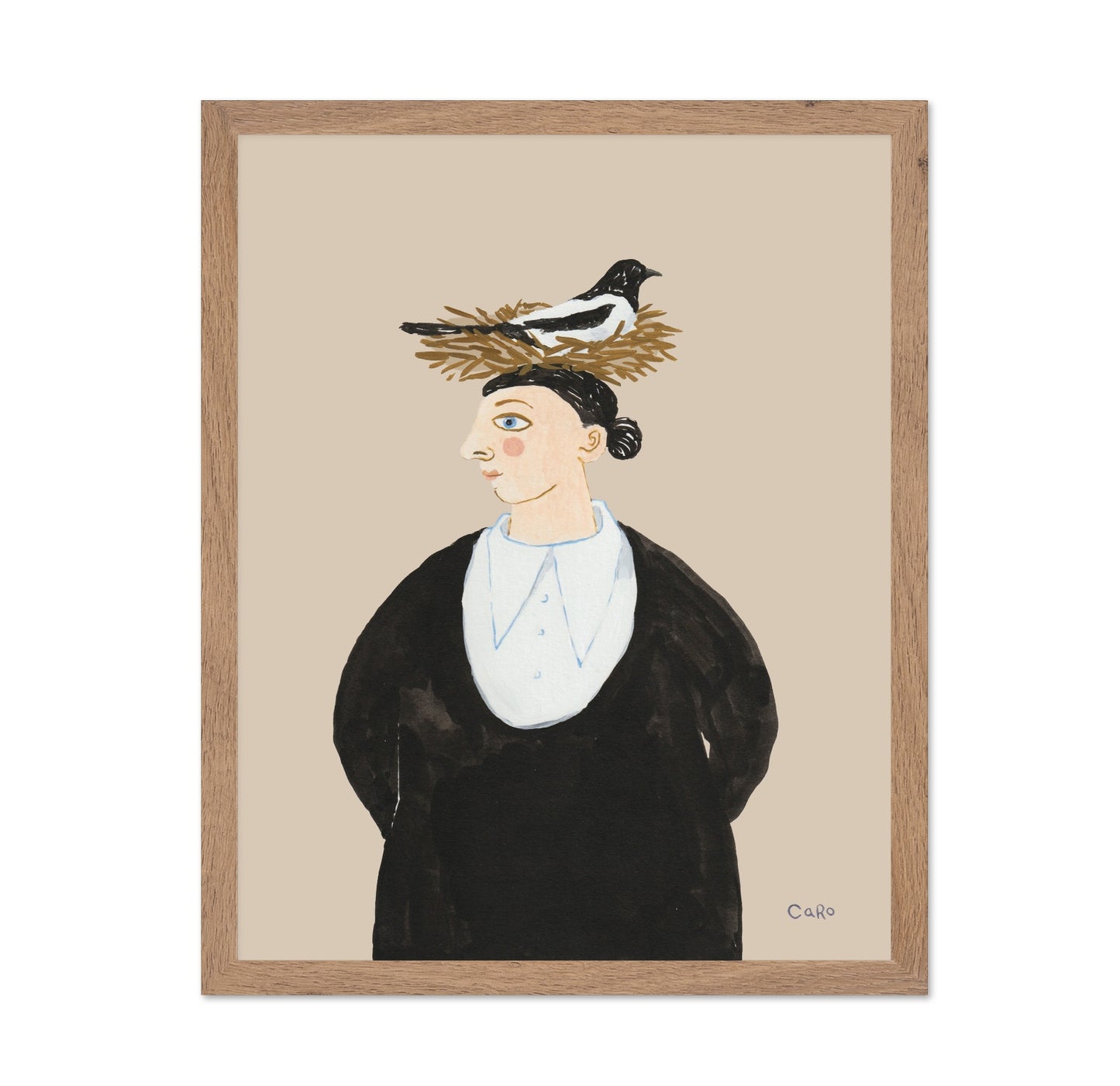 Woman With Bird Nest