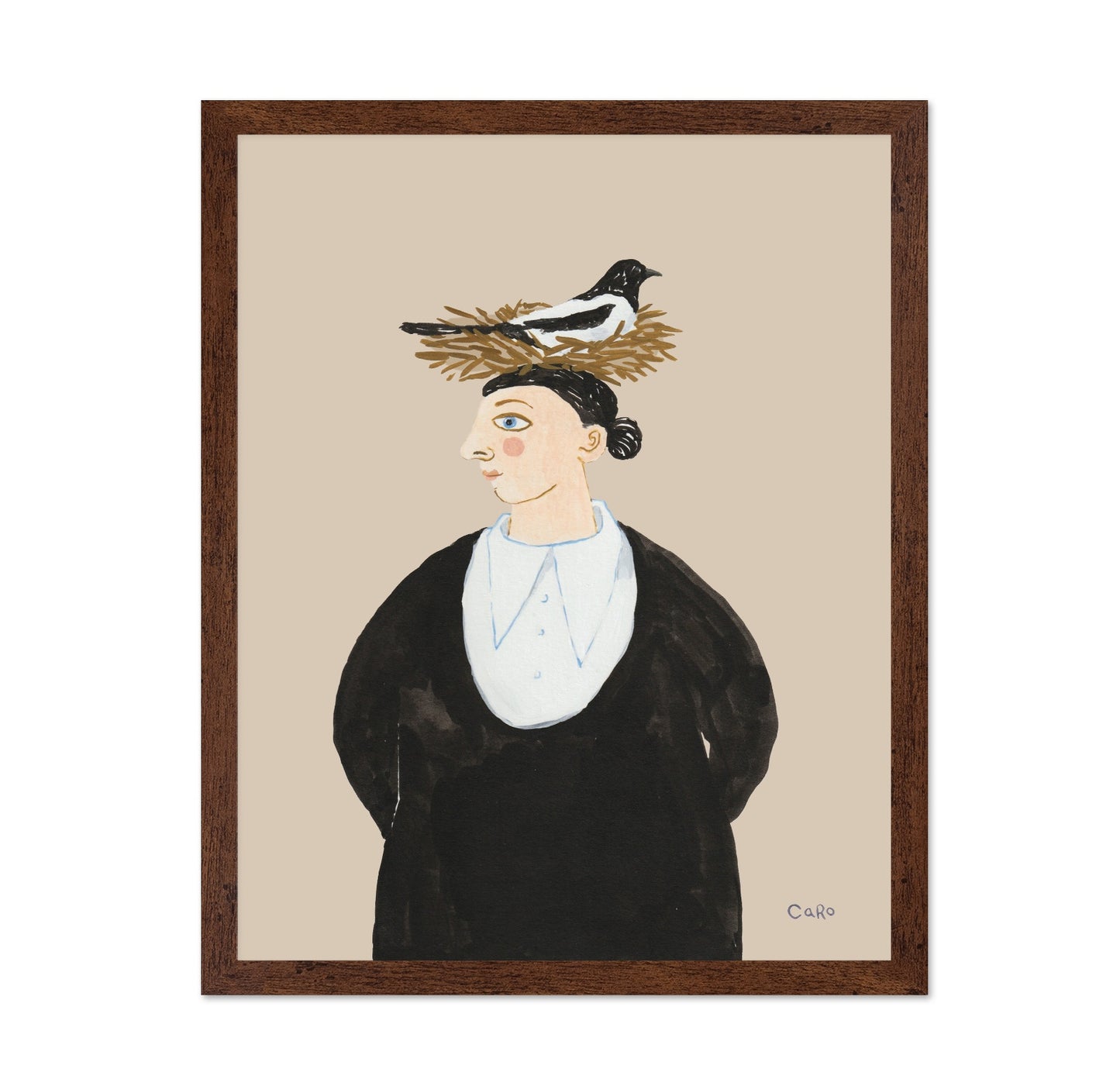 Woman With Bird Nest