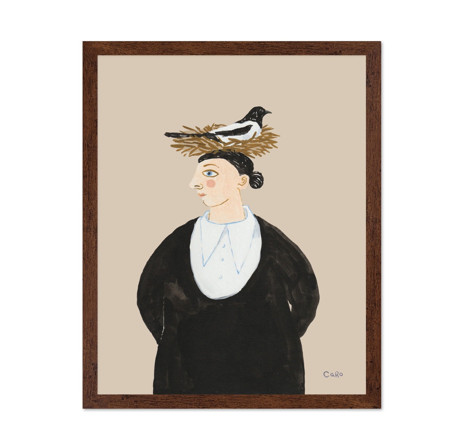Woman With Bird Nest