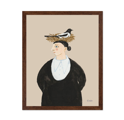 Woman With Bird Nest