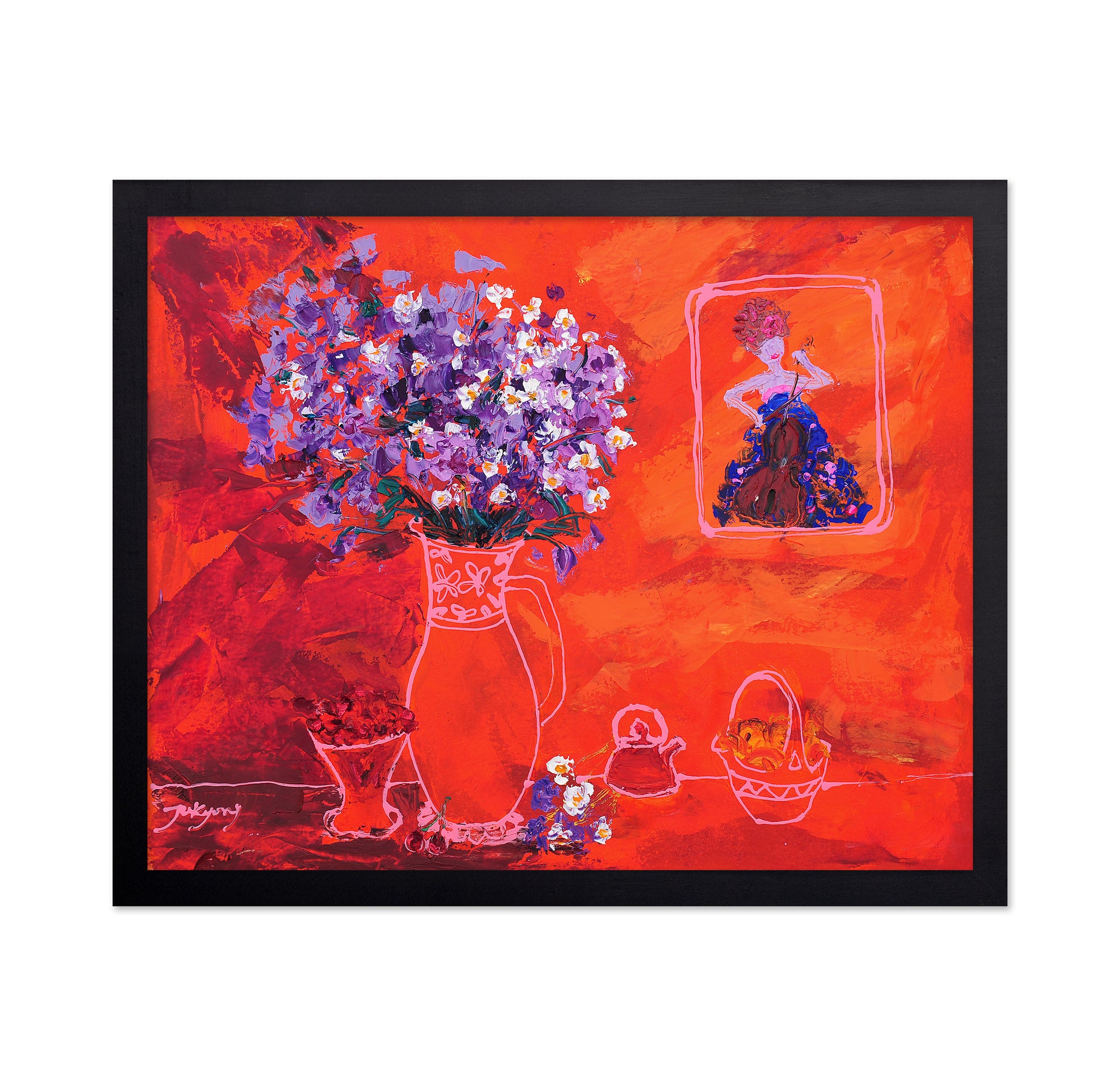 Red Floral Still Life