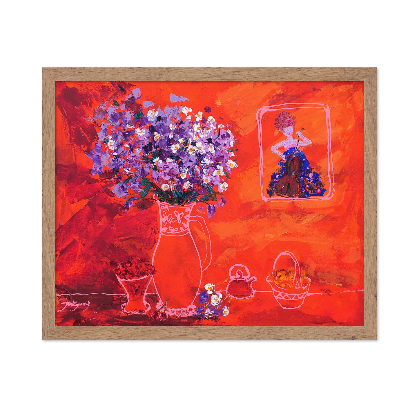 Red Floral Still Life