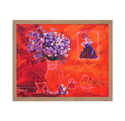 Red Floral Still Life