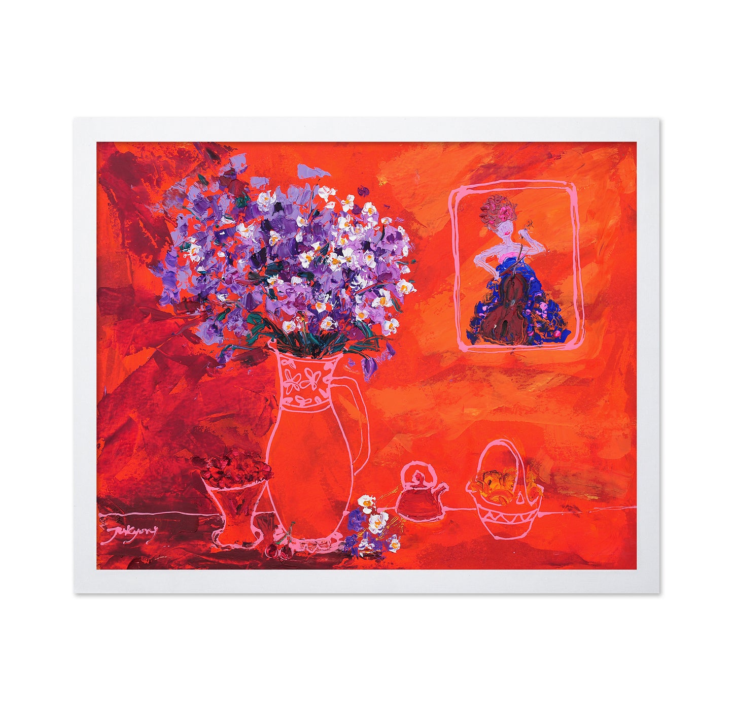 Red Floral Still Life