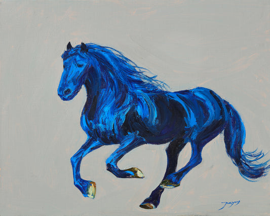 Blue Running Horse