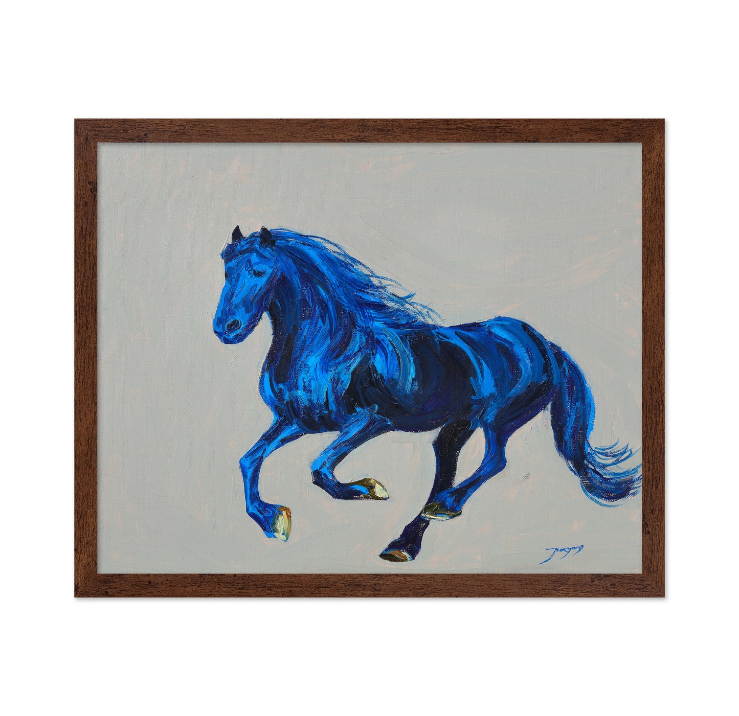 Blue Running Horse