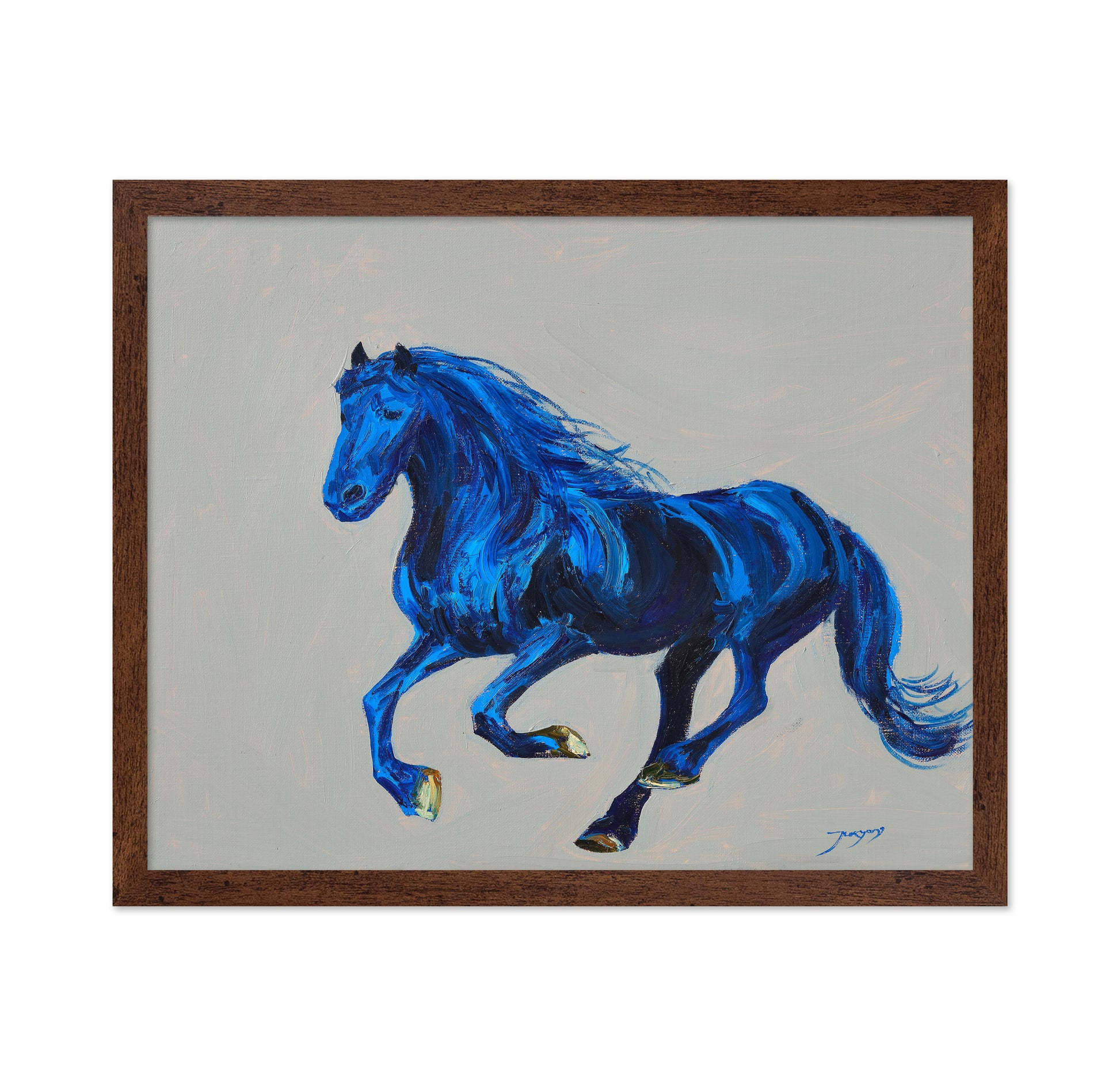 Blue Running Horse