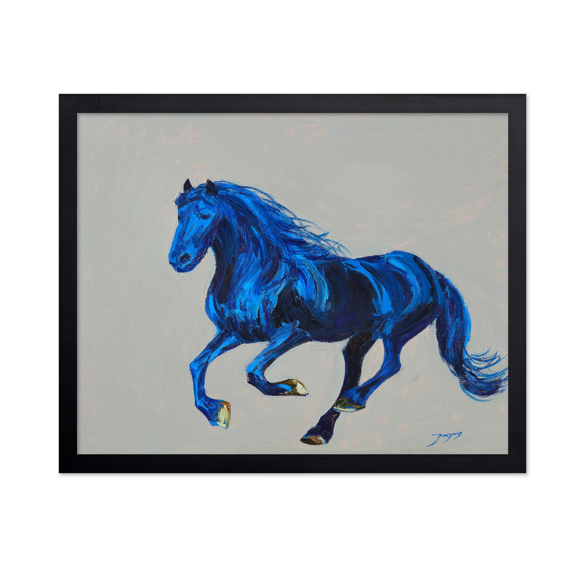 Blue Running Horse