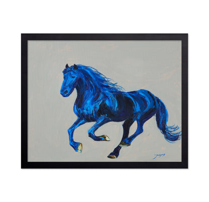Blue Running Horse