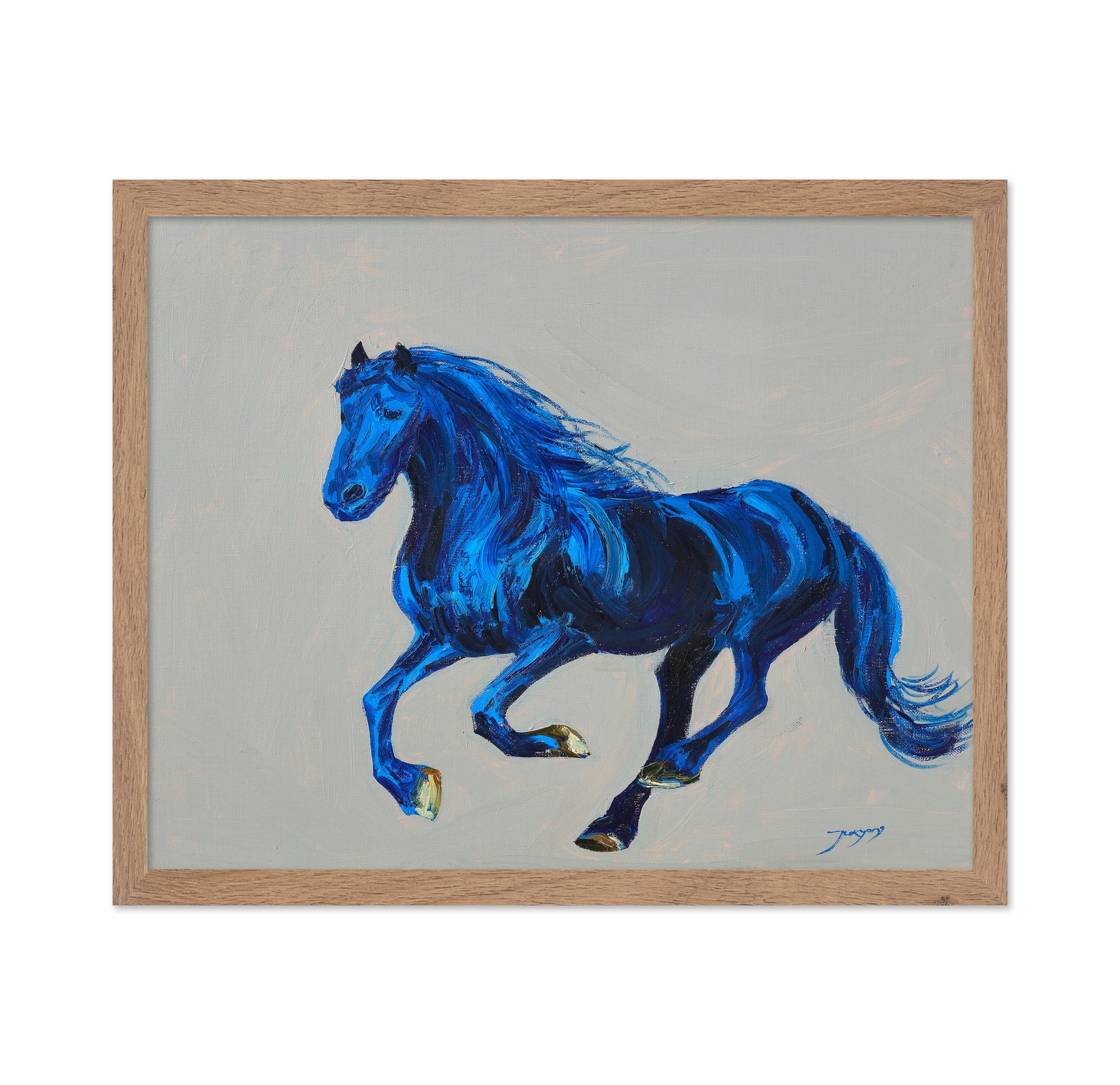 Blue Running Horse