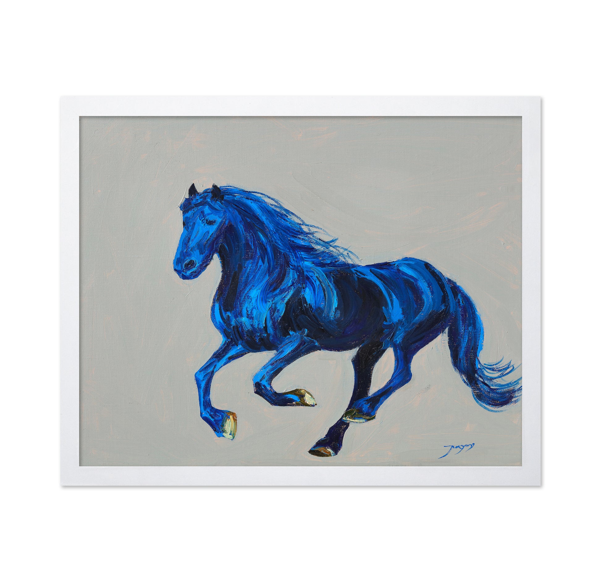 Blue Running Horse