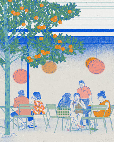 Cafe Under Orange Tree