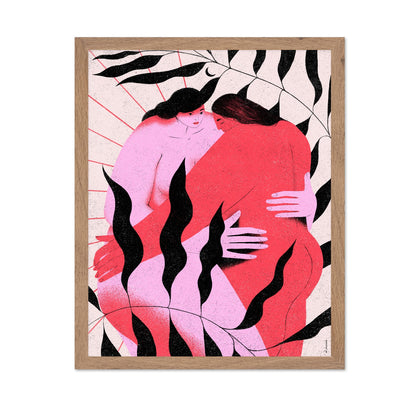 Women Embracing Portrait