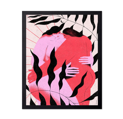Women Embracing Portrait