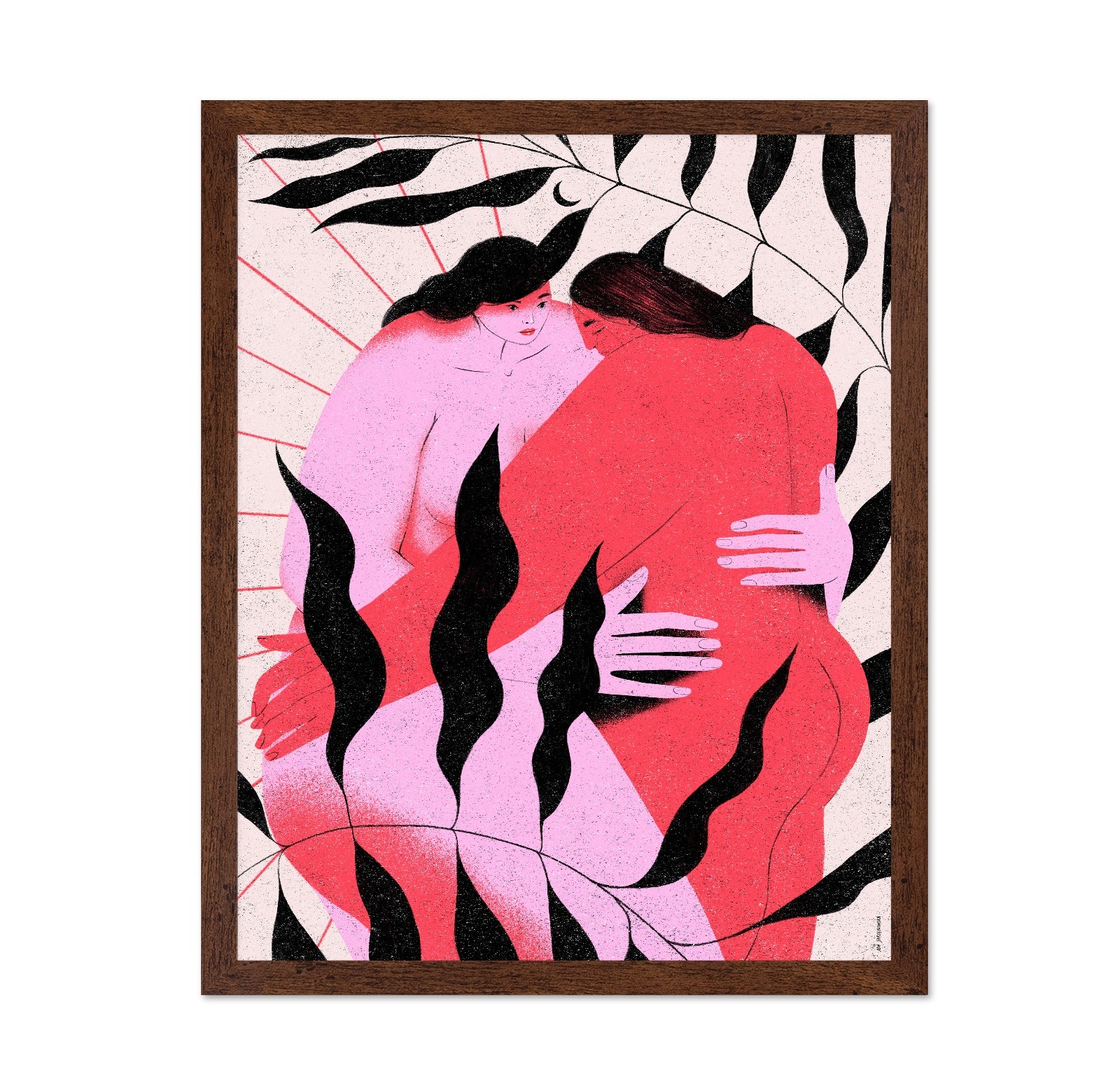 Women Embracing Portrait