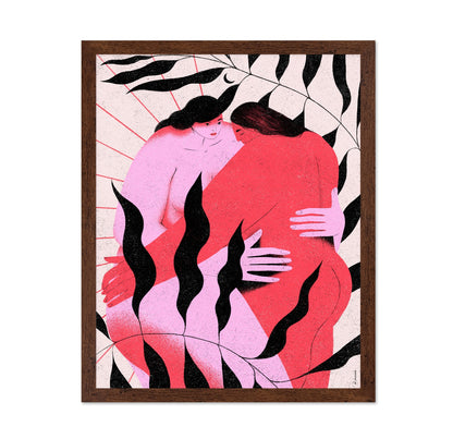 Women Embracing Portrait
