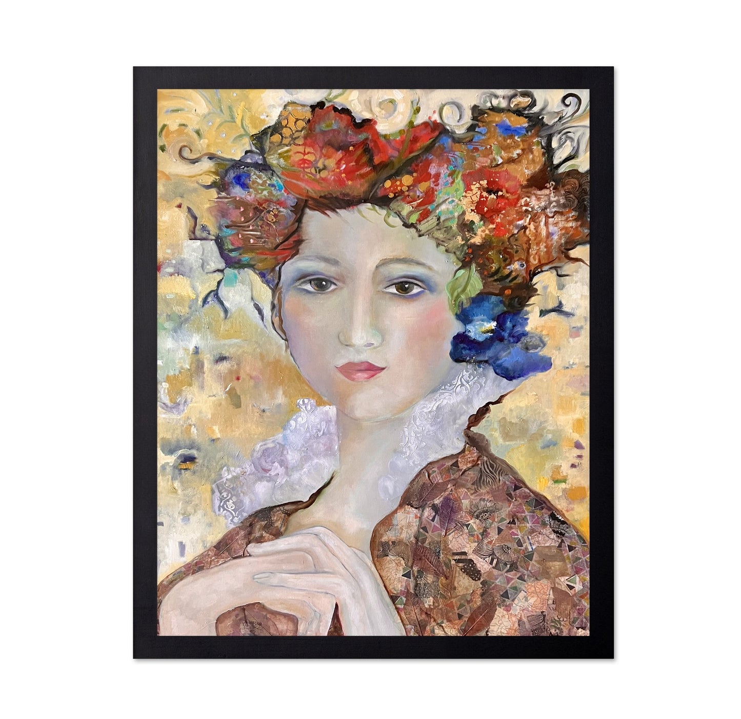 Golden Floral Muse