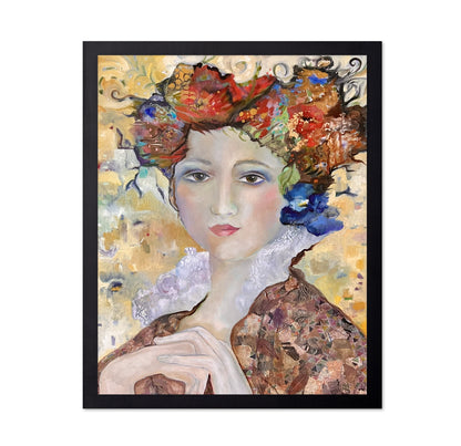 Golden Floral Muse