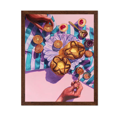 Jam Pastries and Hands Still Life